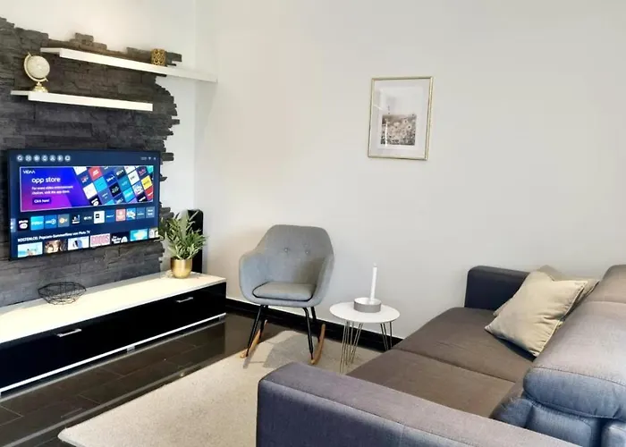 公寓 2-zimmer I Kueche I Balkon I Wlan I Prime I Parken 吕嫩